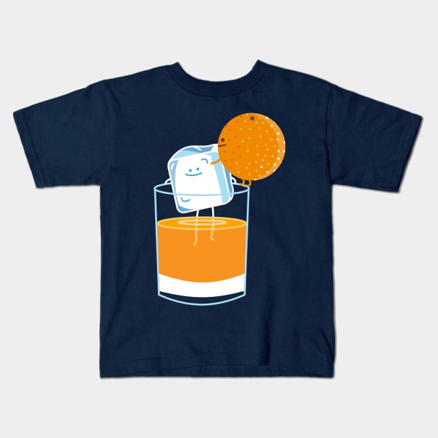 Orange juice couple Kids T-Shirt by spontania